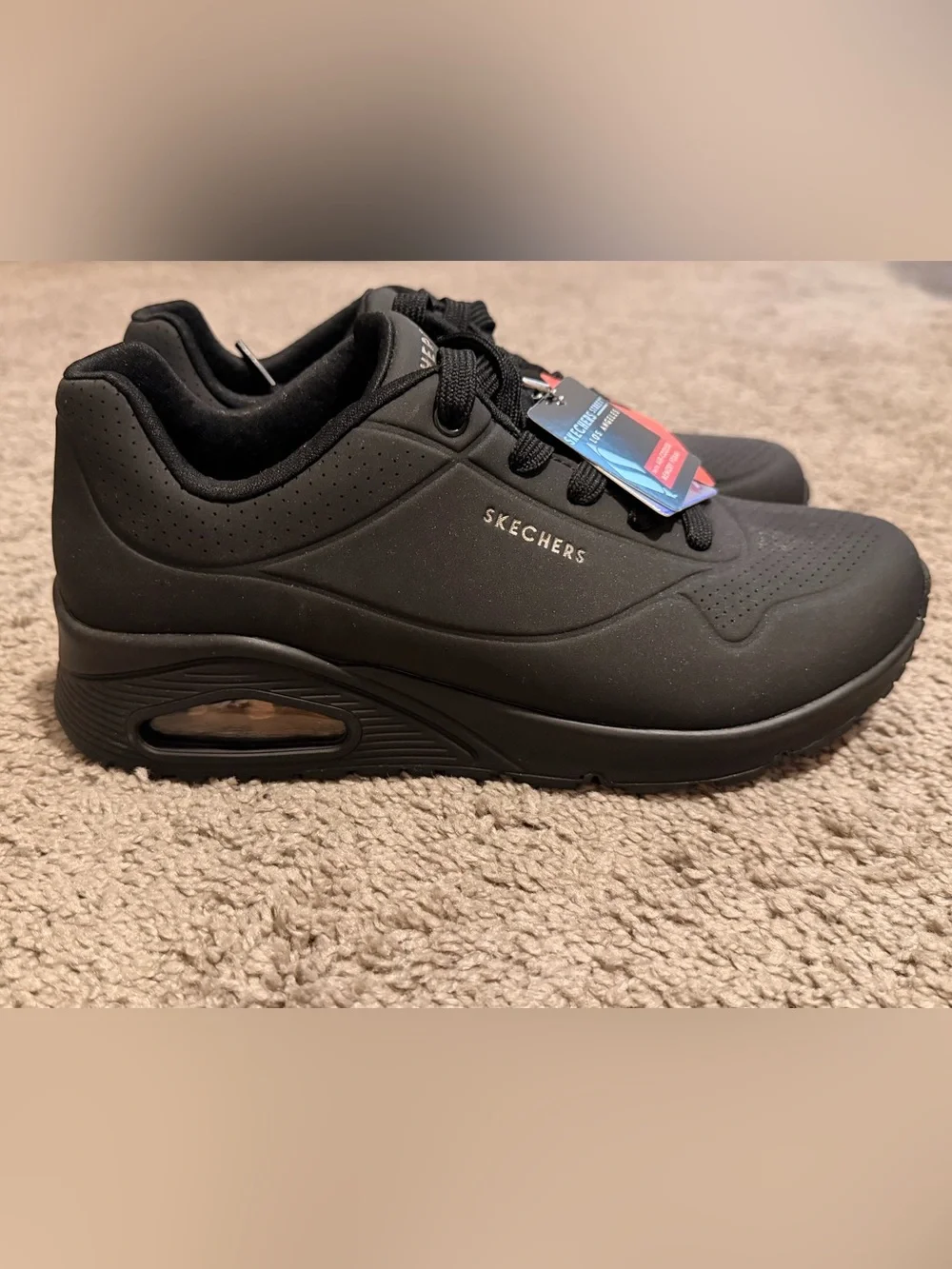 SKECHERS STREET UNO STAND ON AIR WEDGE SNEAKERS